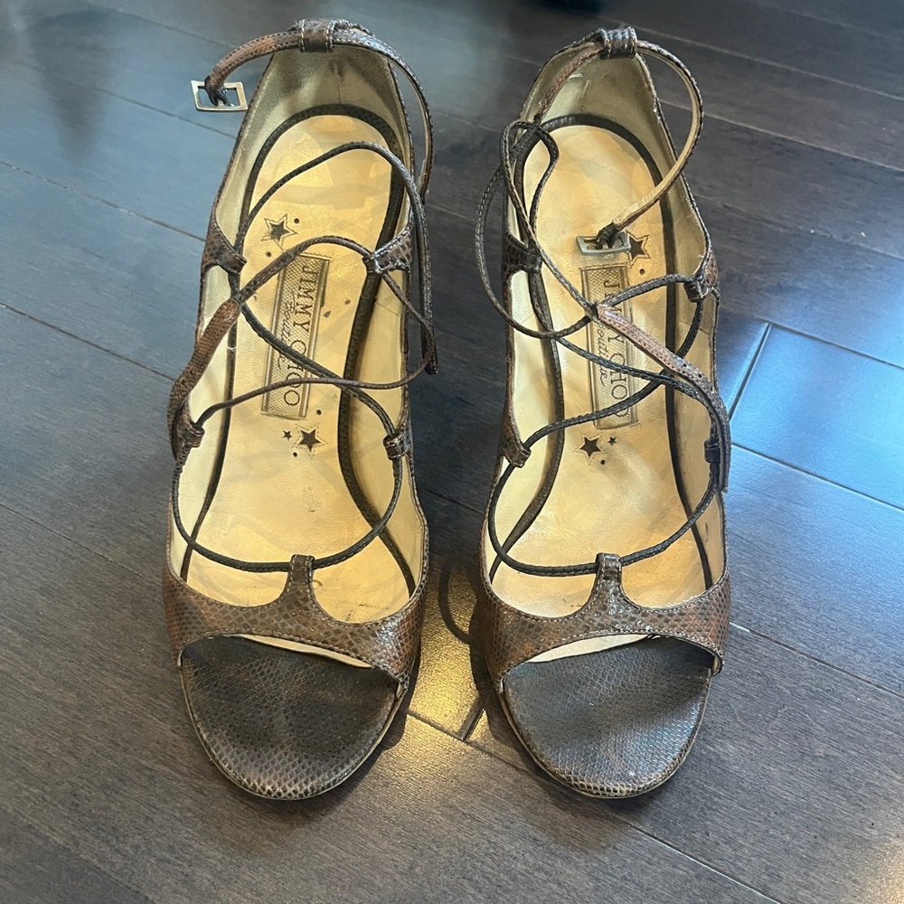 Jimmy Choo strappy heels (vintage)